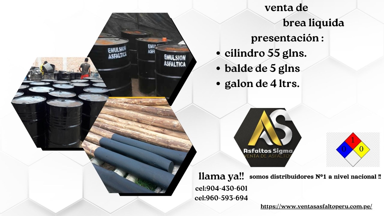 Venta de Brea Líquida en Lima Norte – Puente Piedra | Sigma Industrial