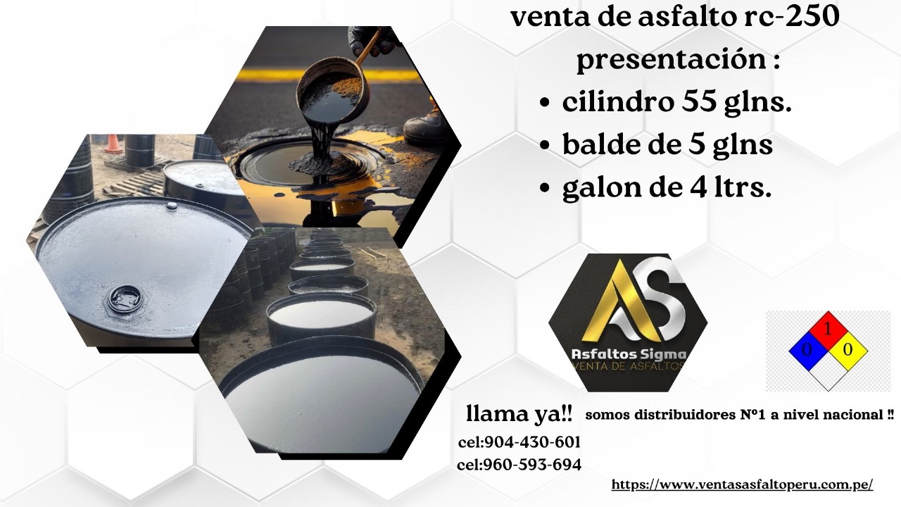 Asfalto Líquido RC-250: Calidad Premium para Imprimación y Tratamientos Viales