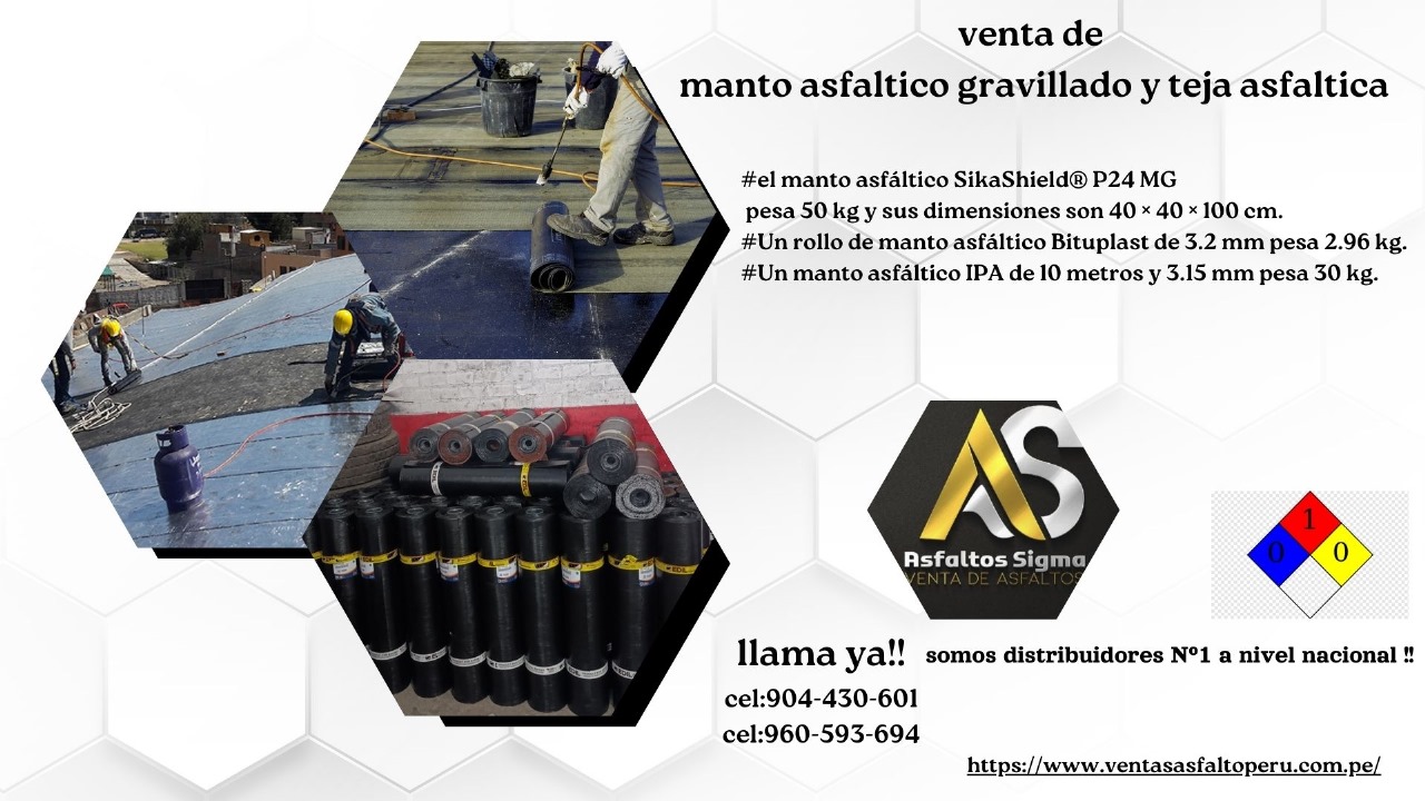 Manto Asfáltico Gravillado y Teja Asfáltica en Lima Norte - Puente Piedra | Sigma Industrial
